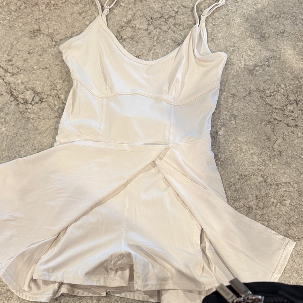 Tennis Skort White with Spaghetti Straps-Joy Lab